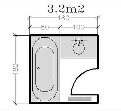 3-2-m2-le-plan-d-une-petite-salle-de-bains-avec-une-baignoire