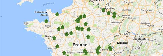 Cartographie de nos Clients chalet en bois en kit