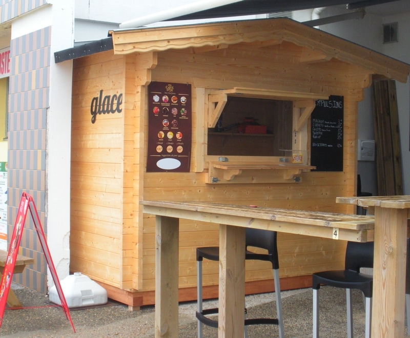 kiosque de vente en bois