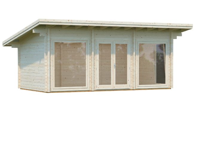 Chalet en bois Kit, 36m², 70mm, WS 726