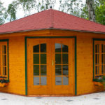 Chalet en bois d'angle panta 5 en 45mm