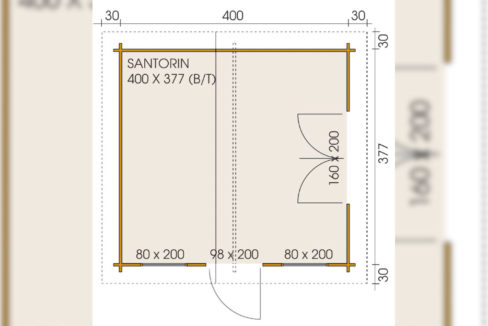 chalet en bois design en kit SANTORIN