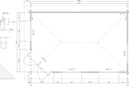 chalet en bois d'angle panta 7