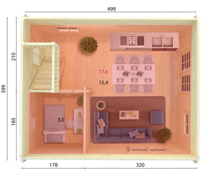 plans mini maison 18 m2