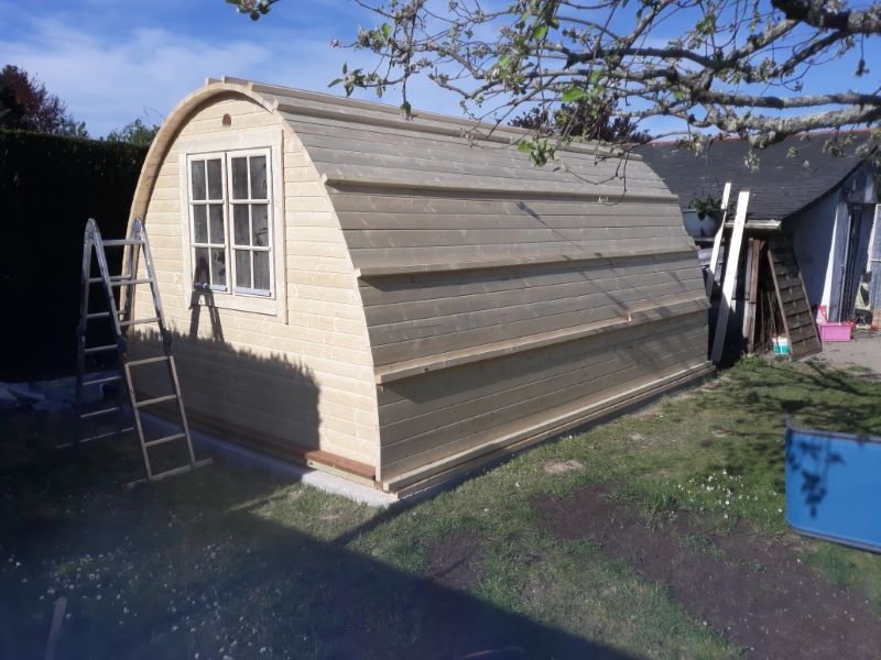 habitation insolite pod 4 saisons en construction