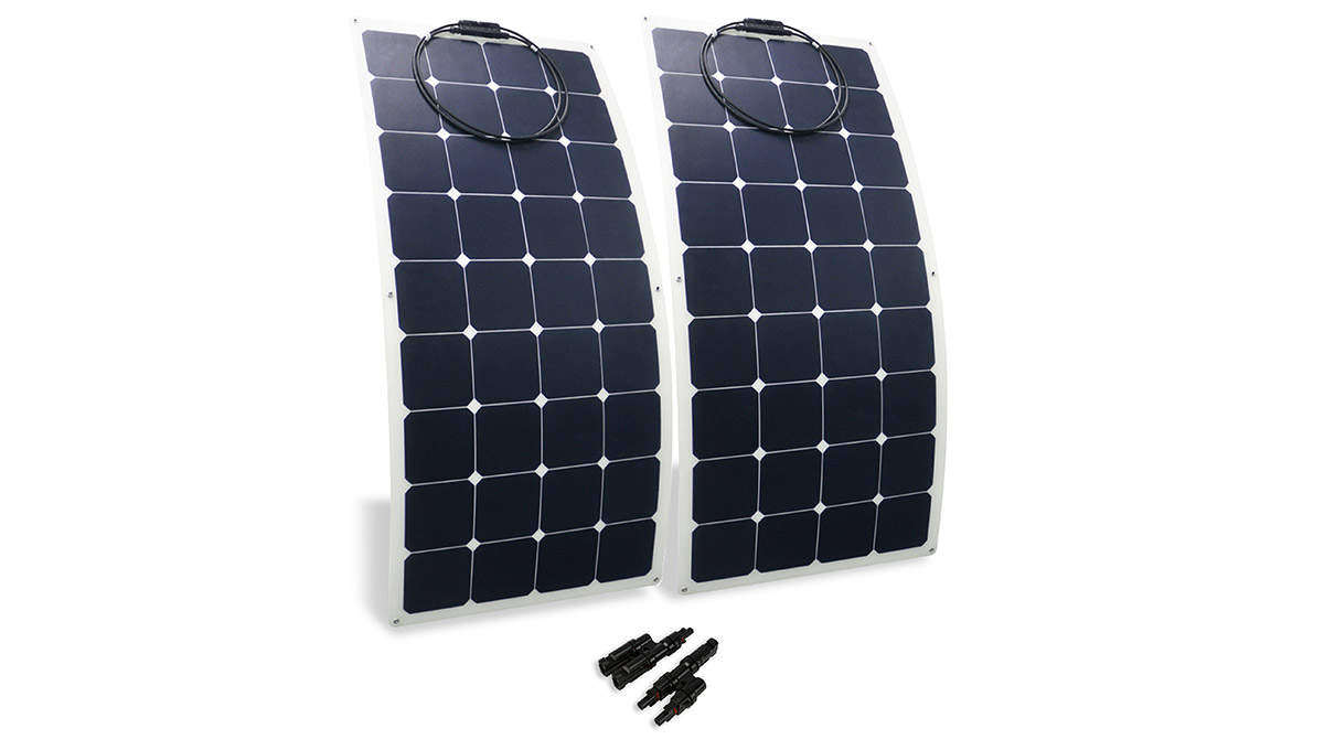 Pack Complet Batterie Externe IZYWATT 1500 + 2 Panneaux Solaire Autonome  semi-flexible 120W Sunpower