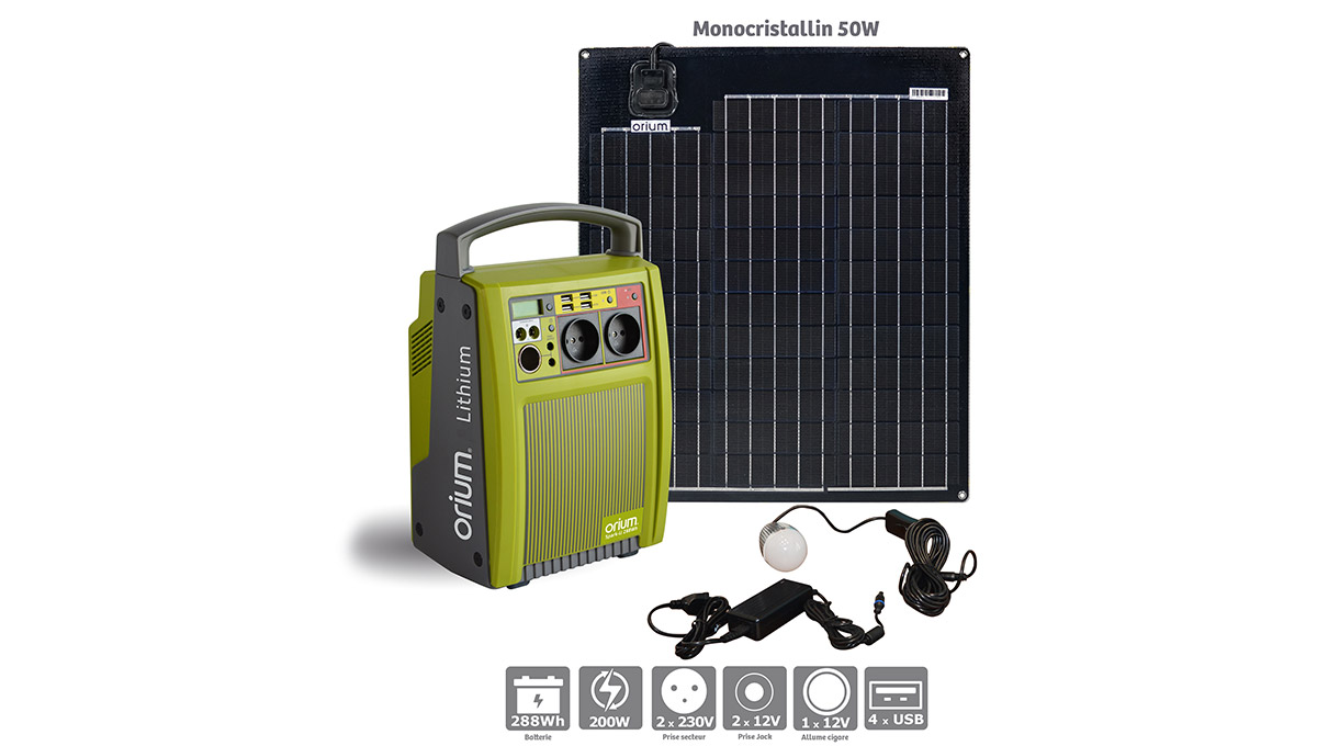 Kit solaire autonome 12V-50W