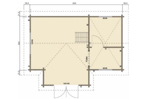 chalet de jardin 20m2 58mm le week end plans