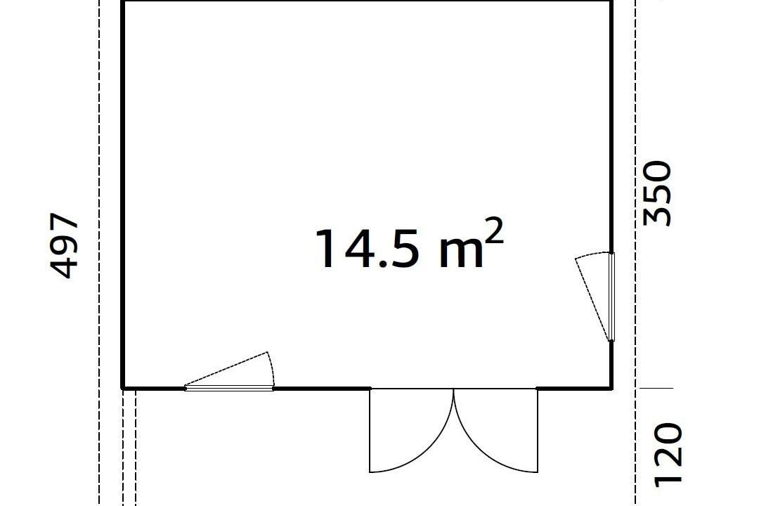 Chalet bureau Gracieux 14.5m2 plans