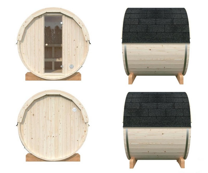 Vue Sauna le petit tonneau 3 places