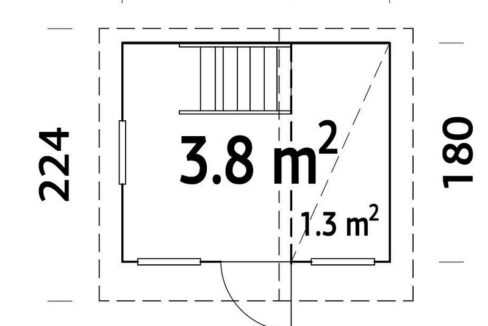 cabane en bois la maisonnette 3.8 m2 plans