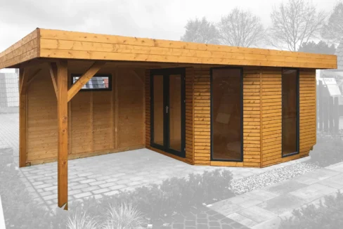Abri de jardin bois 9 m² MH2 3030 PD + 300 AN - vue 2