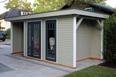 Abri de jardin bois 13,25 m² Easy 3025 F + 160 AN + 70 - vue 1