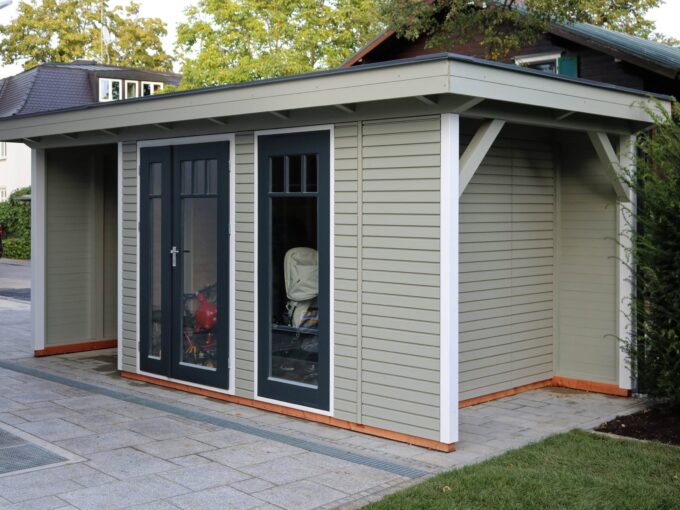 Abri de jardin bois 13,25 m² Easy 3025 F + 160 AN + 70 - vue 1