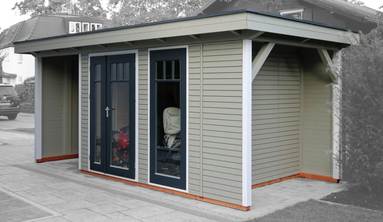 Abri de jardin bois 13,25 m² Easy 3025 F + 160 AN + 70 - vue 2