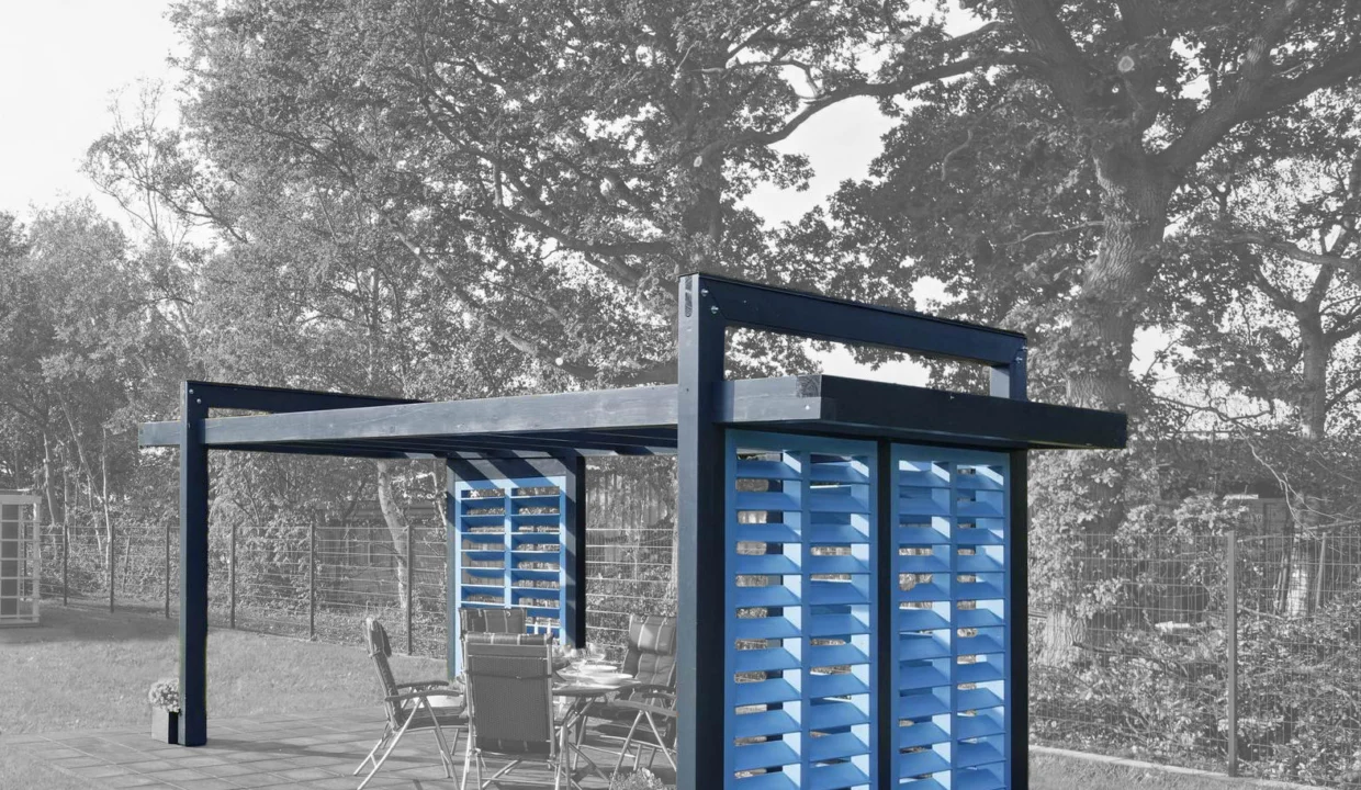 Construction de jardin en bois 14 m² Pergola - vue 1