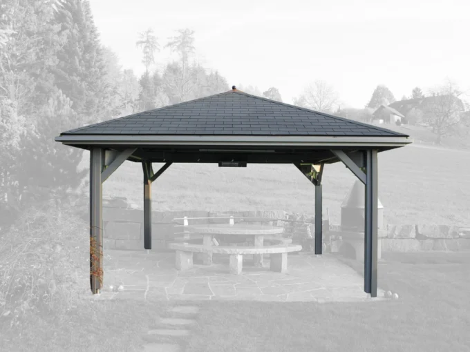 Pavillon de jardin en bois Helena 4040 Z - 16 m² - vue 1