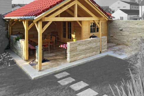 Construction de jardin en bois 22,47 m² Helena 4254 - vue 1