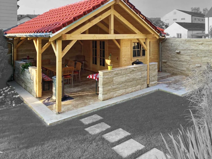 Construction de jardin en bois 22,47 m² Helena 4254 - vue 1