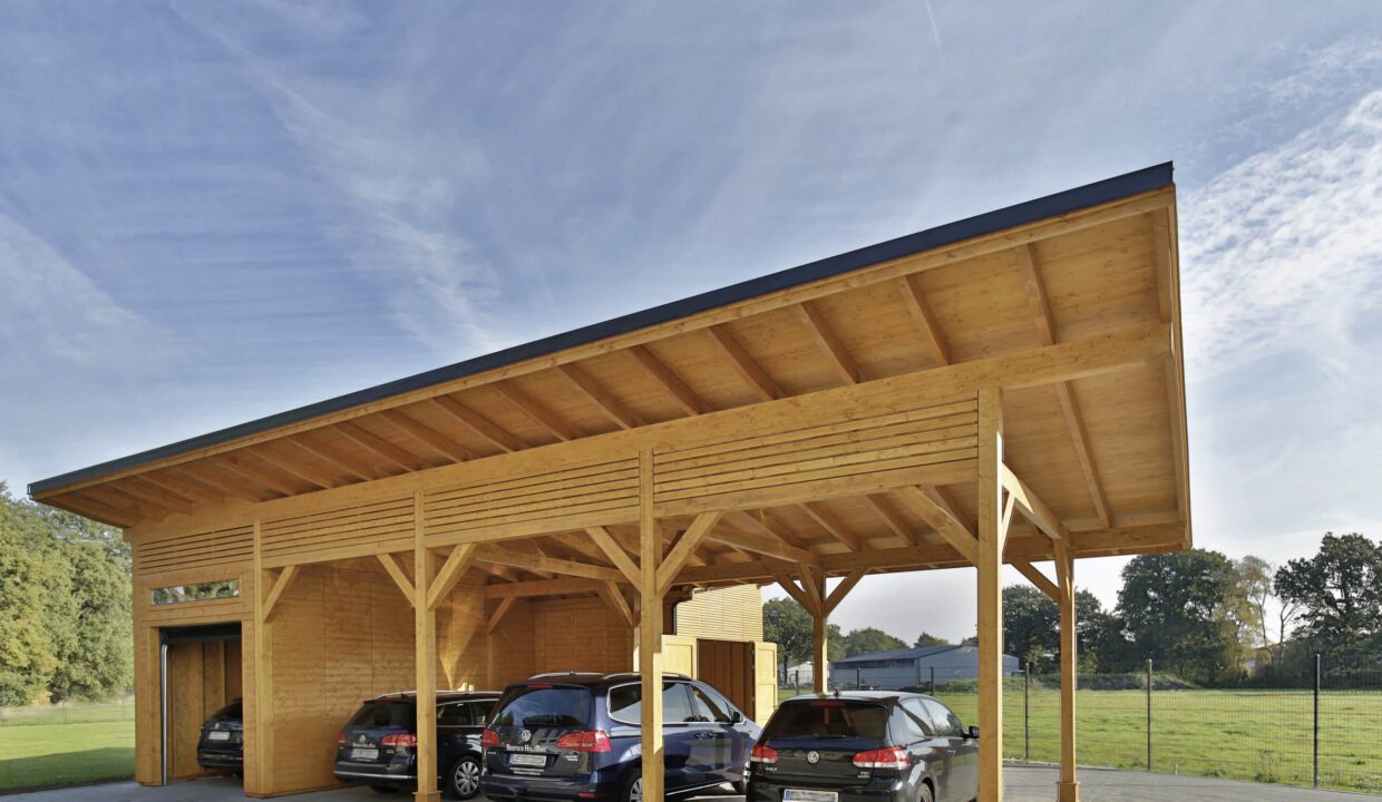 Carport en bois m² Butterfly - vue 2