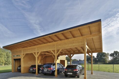 Carport en bois  m² Butterfly - vue 2