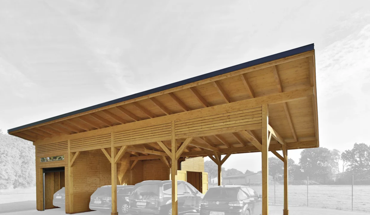 Carport en bois m² Butterfly - vue 1
