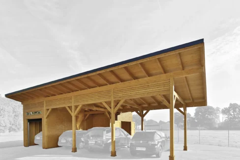Carport en bois  m² Butterfly - vue 1