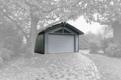 Garage en bois 22,5 m² Cara Easy Primo Uno - vue 1
