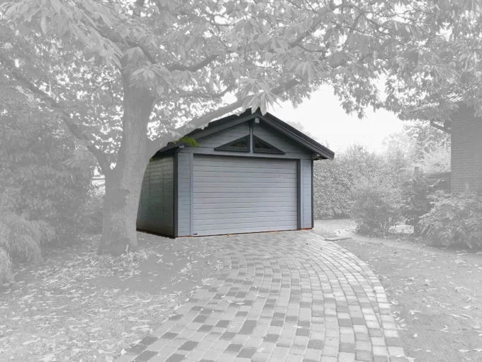 Garage en bois 22,5 m² Cara Easy Primo Uno - vue 1