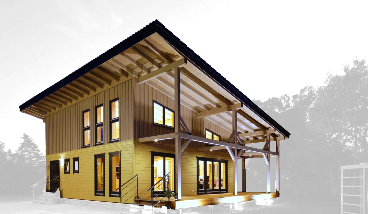 Chalet en bois 83,64 m² Office - vue 1
