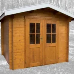 Abri de jardin en bois TS-H28-2424-DT - 5,76 m², 28 mm - vue 1
