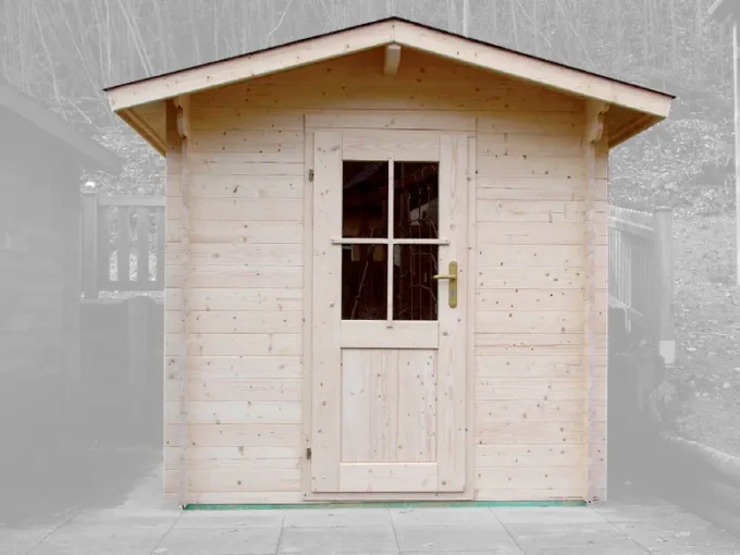 Abri de jardin en bois H28-2020-ET - 4 m², 28 mm - vue 1