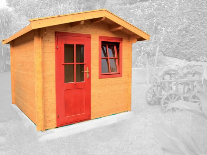 Abri de jardin en bois H28-2420-ET-EF - 4,8 m², 28 mm - vue 1