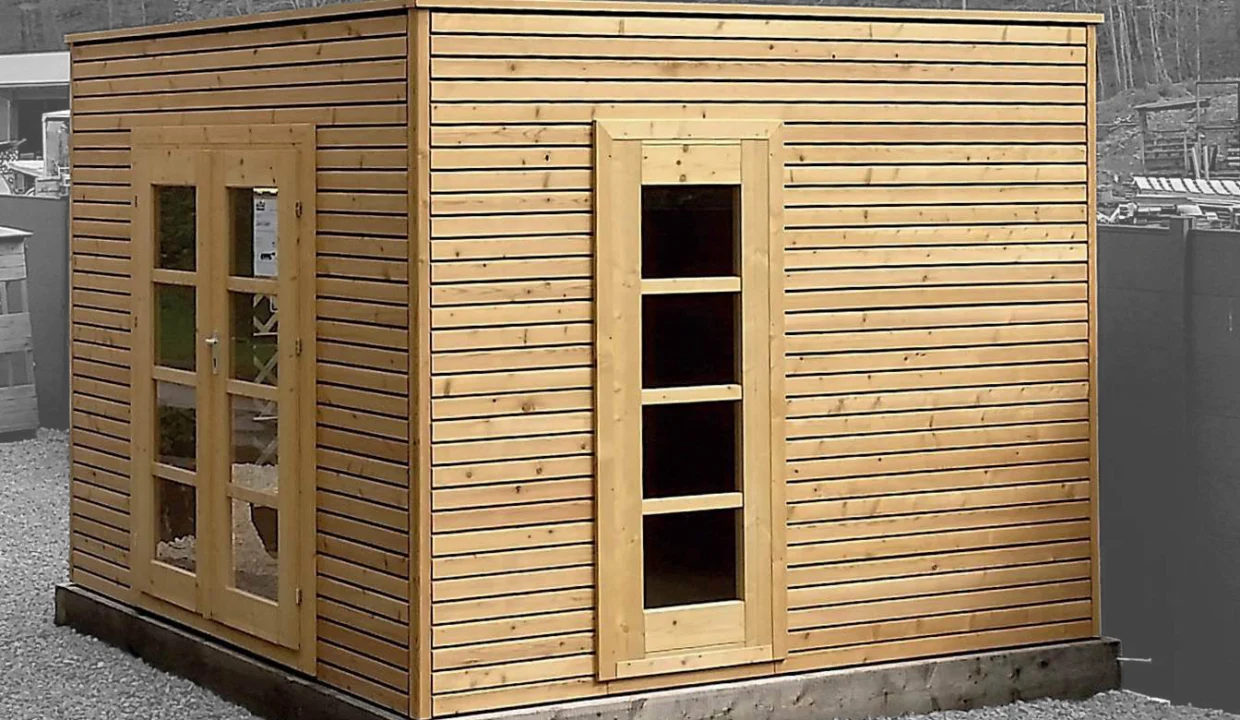 Abri de jardin bois 9 m² Cubo 3030 DT - vue 1