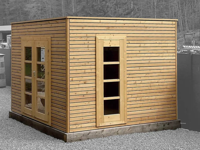 Abri de jardin bois 9 m² Cubo 3030 DT - vue 1