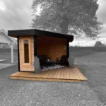 Chalet en bois CARA MIO 3030 F - 9 m², 25 mm - vue 1
