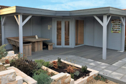 Abri de jardin bois 6,88 m² Easy 2525 F + 2 X SD - vue 1