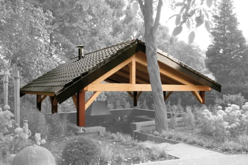 Construction de jardin en bois 30 m² Helena 6 - vue 1