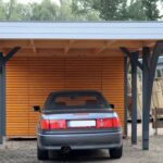 Carport en bois 23,8 m² Caro 6835 avec annexe 1835 - vue 1