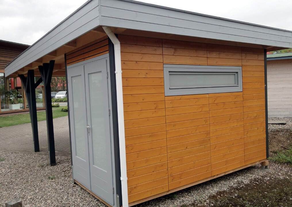 Carport en bois 23,8 m² Caro 6835 avec annexe 1835 - vue 2