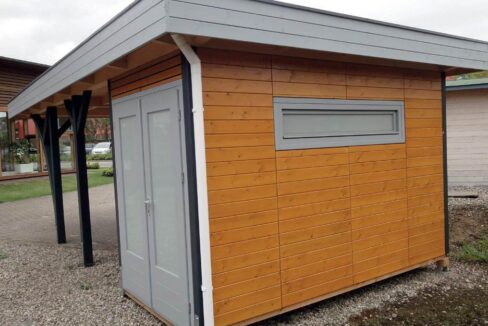 Carport en bois 23,8 m² Caro 6835 avec annexe 1835 - vue 2