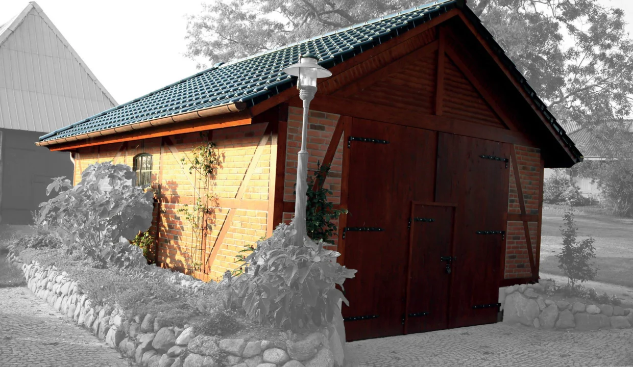 Garage en bois 53,1 m² Holstein 5990 S / W - vue 1