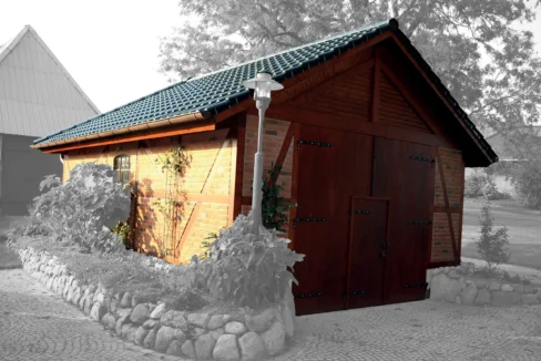 Garage en bois 53,1 m² Holstein 5990 S / W - vue 1
