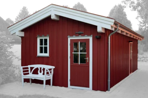 Garage en bois 28,88 m² Nordic 3876 S/W - vue 1