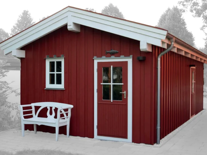 Garage en bois 28,88 m² Nordic 3876 S/W - vue 1