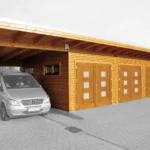 Garage en bois 51,52 m² Elegance 5692 P + 328 Sd - vue 1
