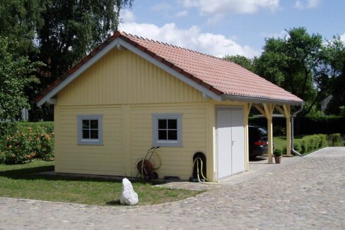 Garage en bois 52,2 m² Premium 5890 - vue 1