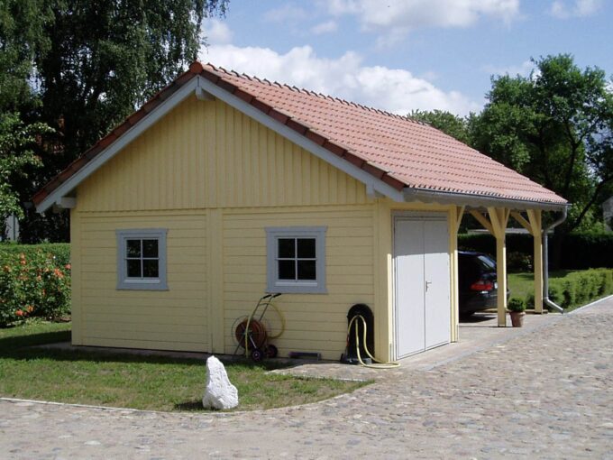Garage en bois 52,2 m² Premium 5890 - vue 1