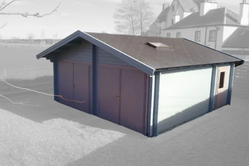 Garage en bois 36 m² Inverness 6060 - vue 3