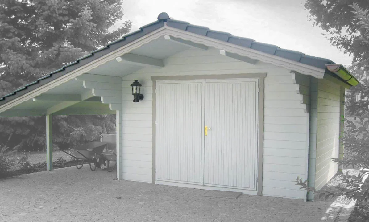 Garage en bois 20 m² Bellissimo 4050 V2 - vue 2